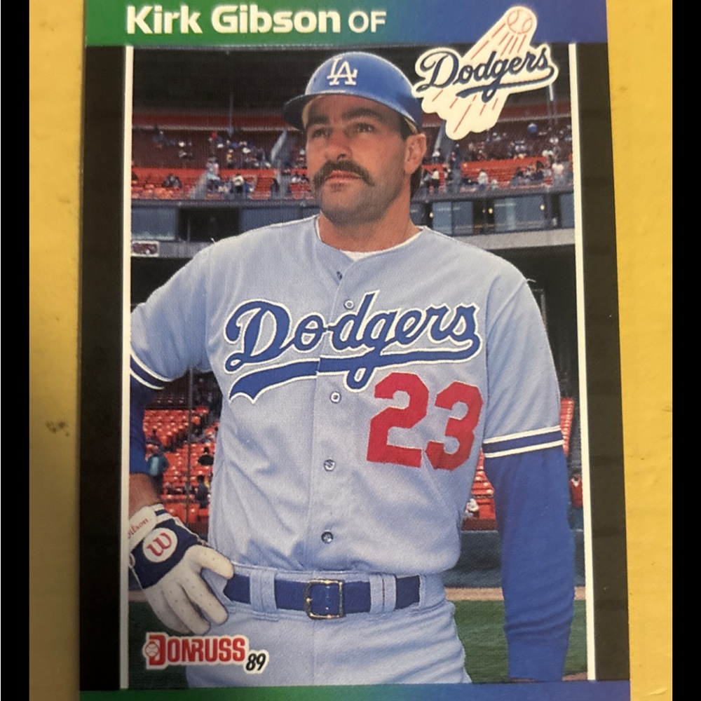 Kirk Gibson Rare Double Error 1989 Donruss #132 MLB Trading Card, Wrong BD/No.